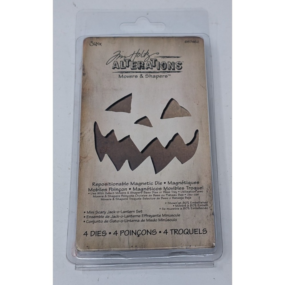 Tim Holtz‎ Mini SCARY JACK-O-LANTERN Halloween Pumpkin Movers & Shapers Die
